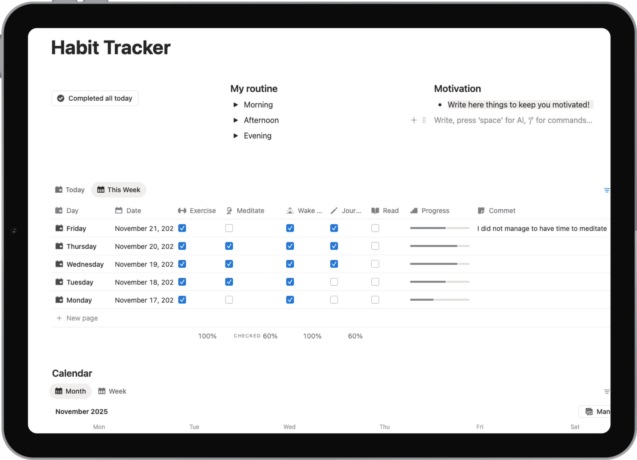 Habit Tracker Preview