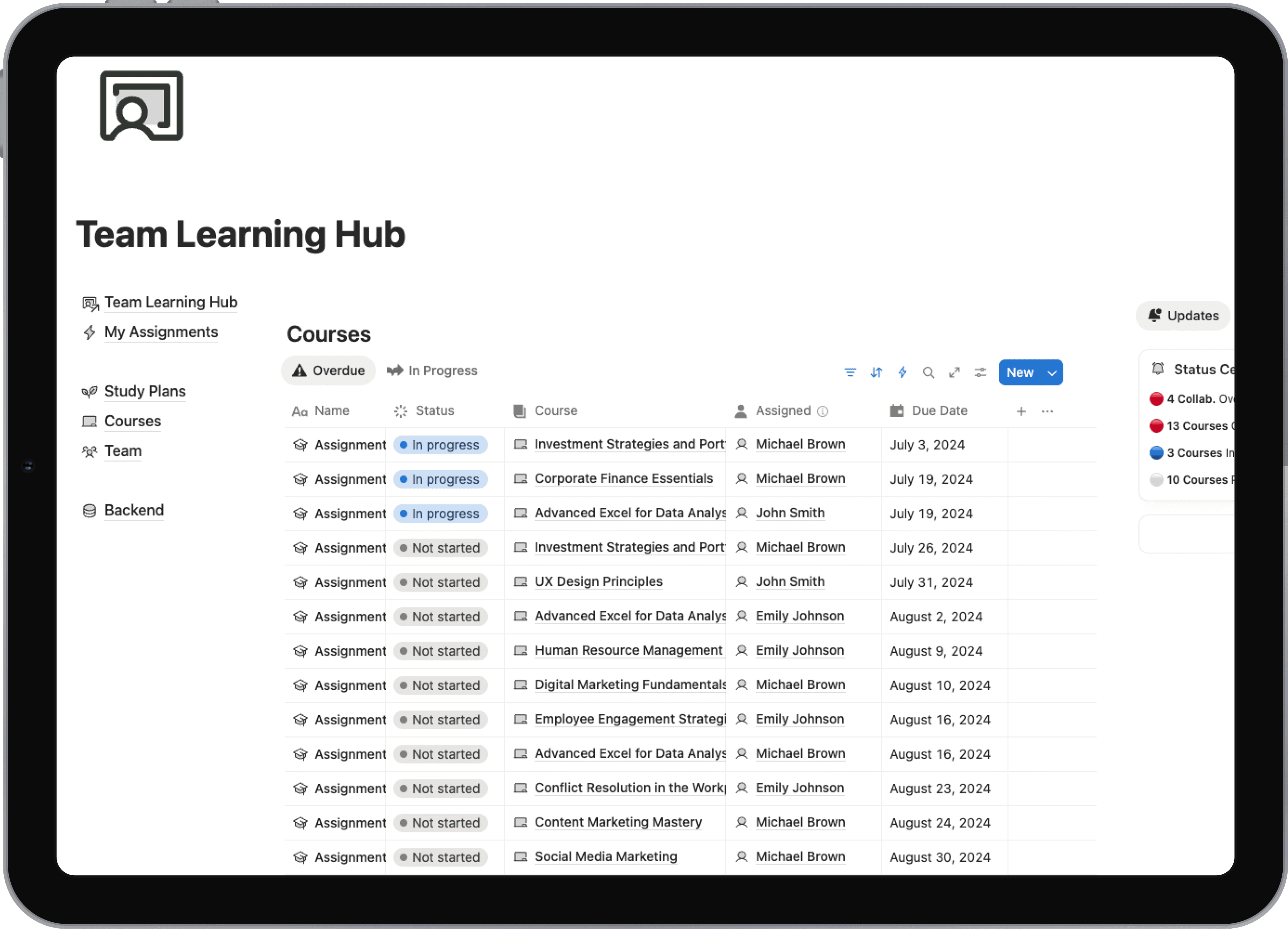 Notion template: Team Learning Hub - Centralize team knowledge and training. Perfect for onboarding and continuous learning.