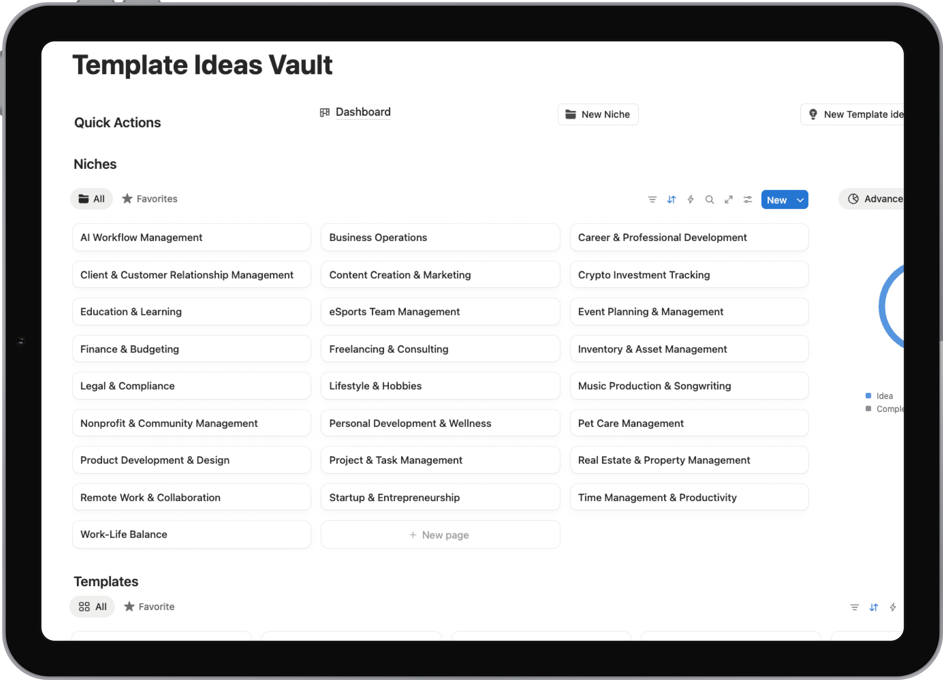 Template Ideas Vault Template Preview