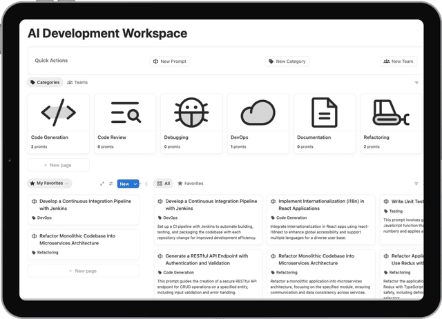 AI Development Workspace | AI Projects Management