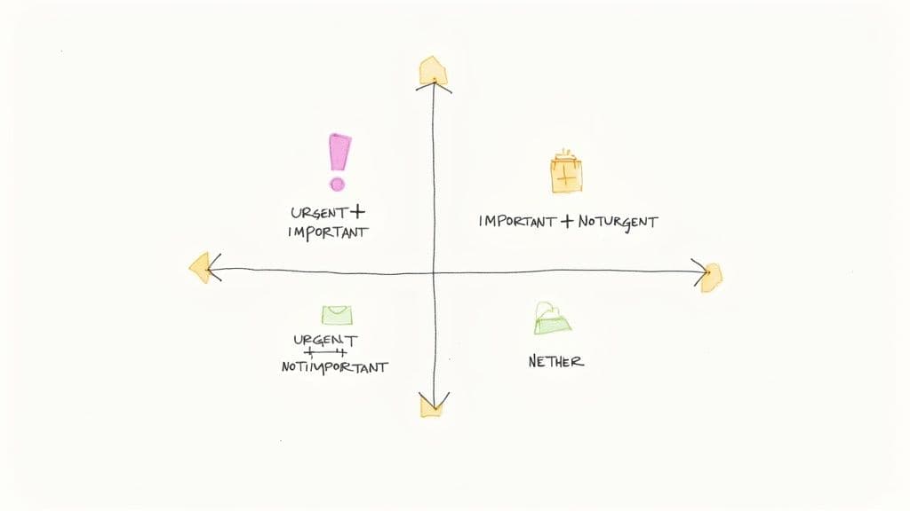 The Eisenhower Matrix (Urgent vs. Important)