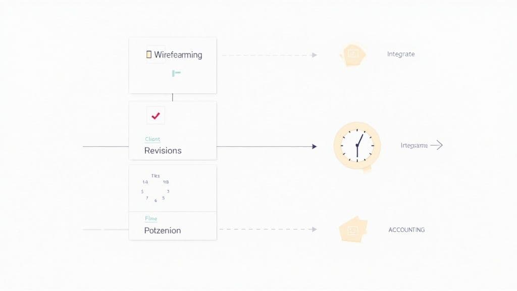 A well-organized time tracker interface