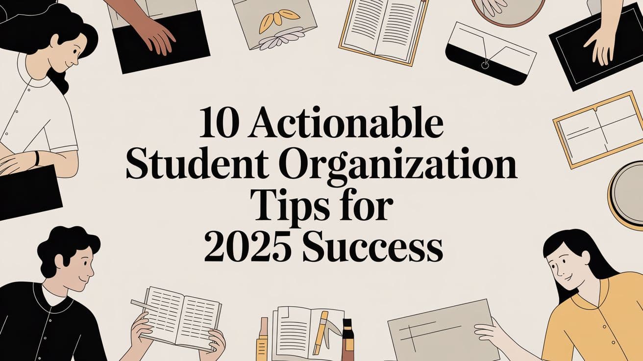 10 Actionable Student Organization Tips for 2025 Success