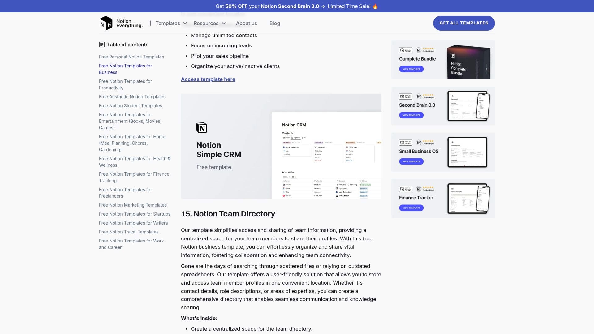 12 Best Templates Notion Users Need in 2025 - Second Brain Notion Template (PARA Method)